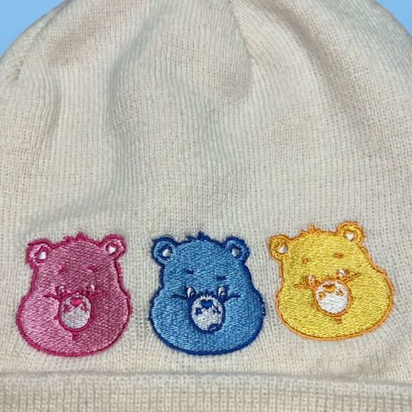 Care Bears Cream Embroirdered Knit Cuffed Beanie Hat - Picture 3 of 6